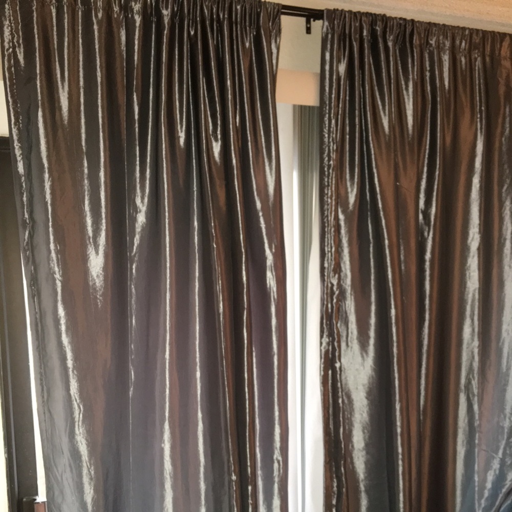 SOLD Silky Blackout Curtain Panels